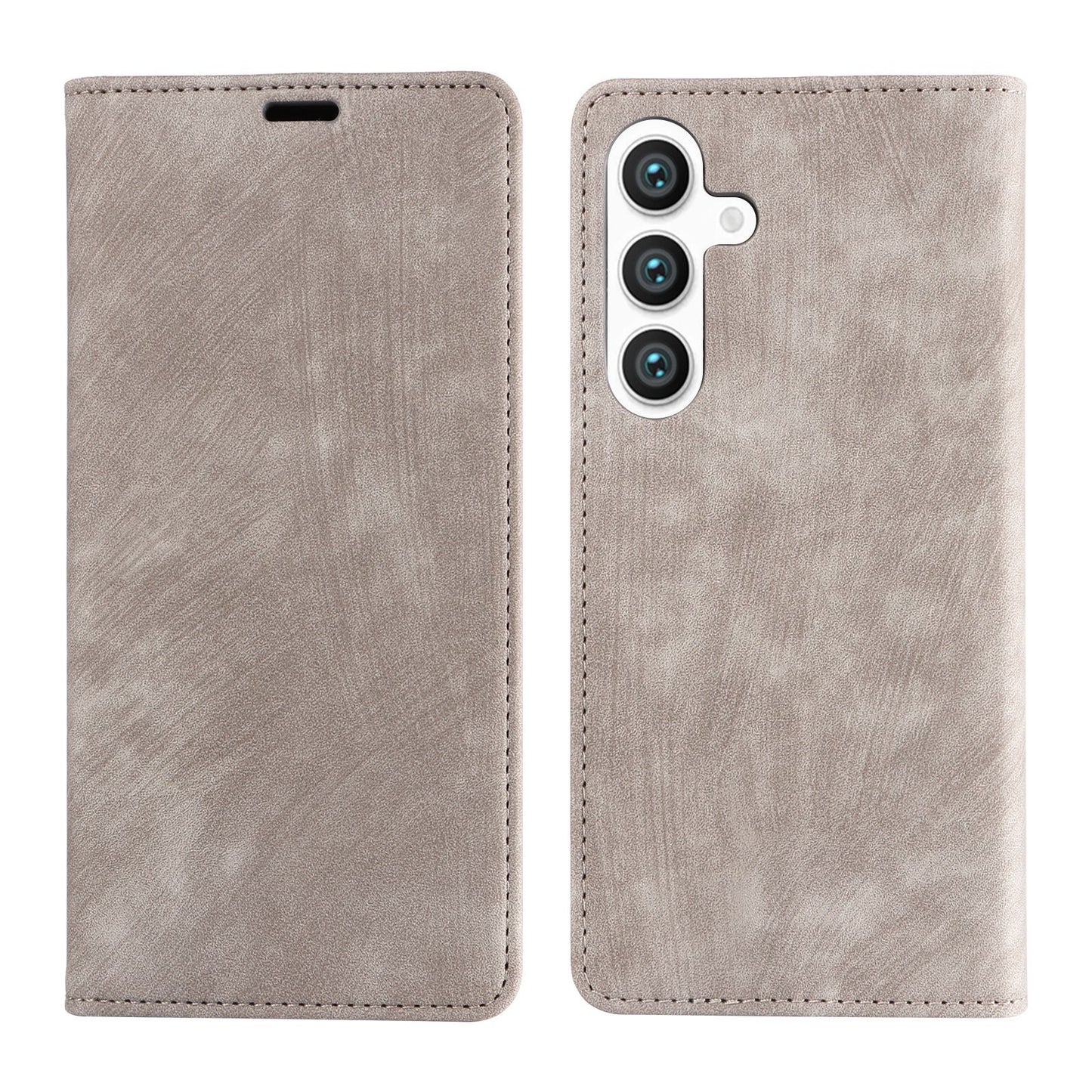 Premium magnetic lambskin cover retro card flip phone case