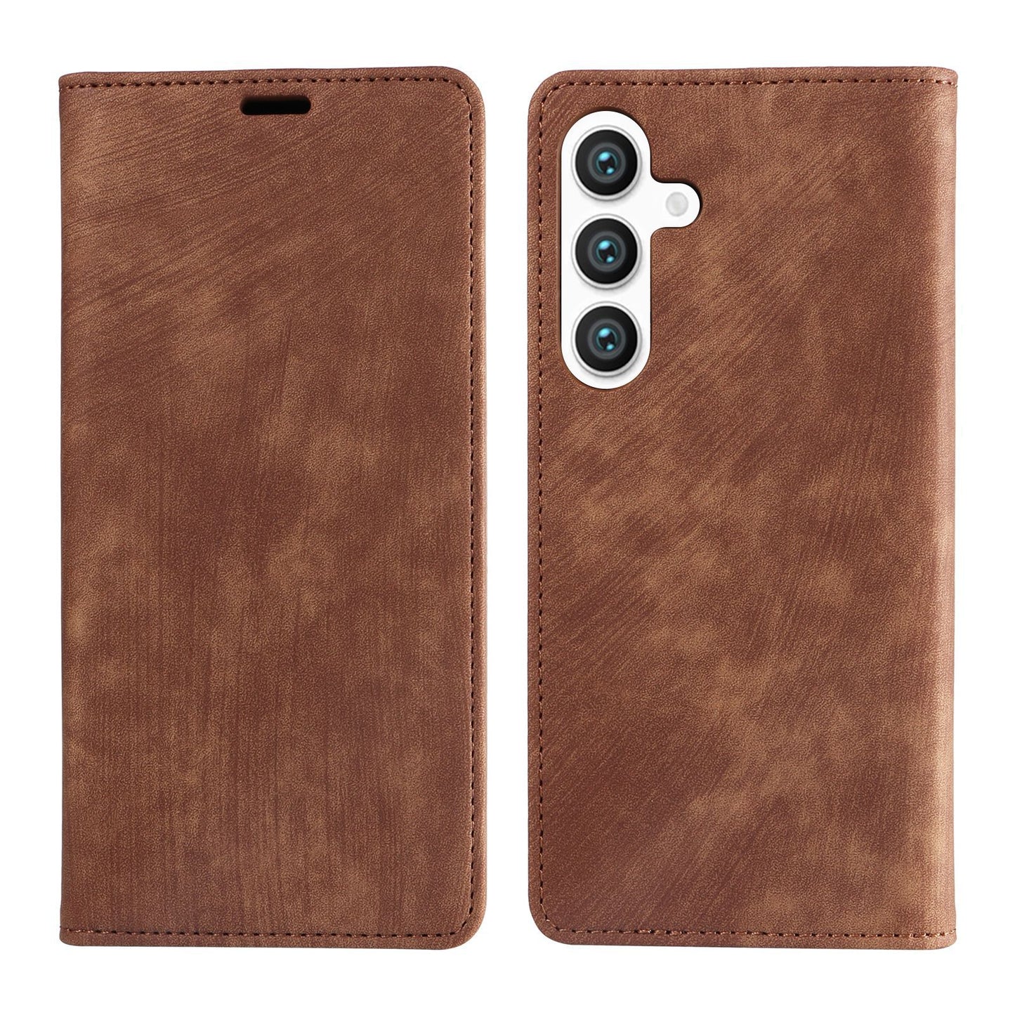 Premium magnetic lambskin cover retro card flip phone case