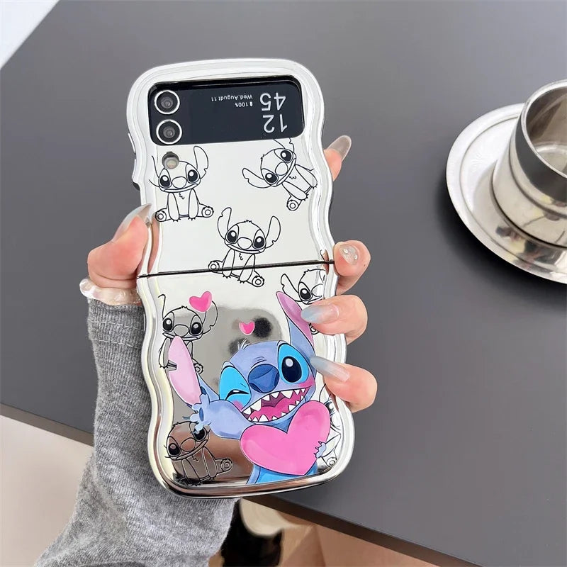 Husă drăguță pentru telefon Stitch pentru seria Galaxy Z Flip 