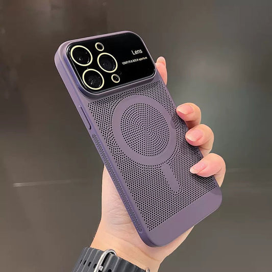 Big Window Cooling Phone Case For iPhone