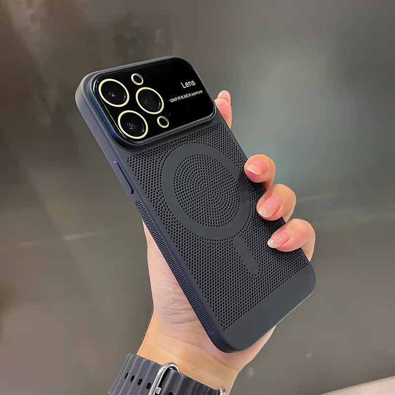 Big Window Cooling Phone Case For iPhone