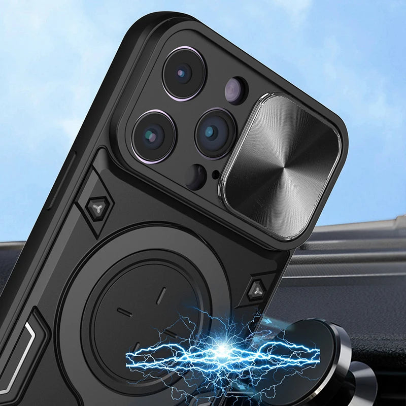 Slide Camera Shockproof Armor Case for iPhone