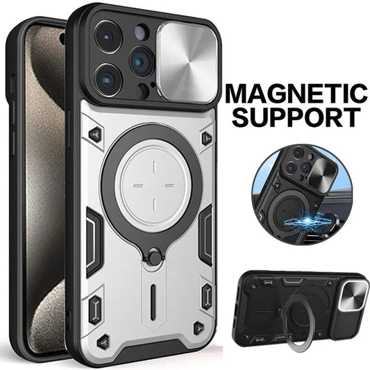 Slide Camera Shockproof Armor Case for iPhone