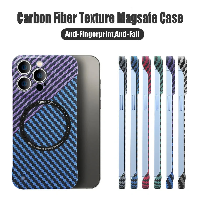 Ultra Thin Carbon Fiber Magnetic Case For iPhone