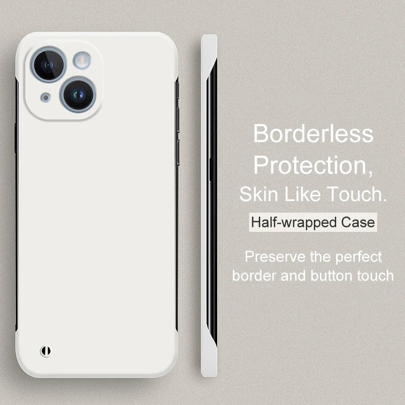 Ultra Thin Matte Borderless Case For iPhone