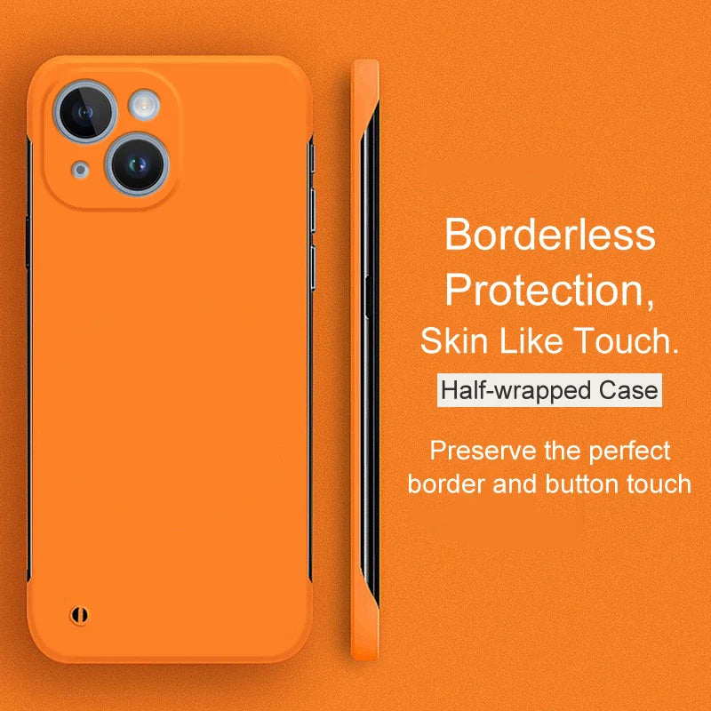 Ultra Thin Matte Borderless Case For iPhone