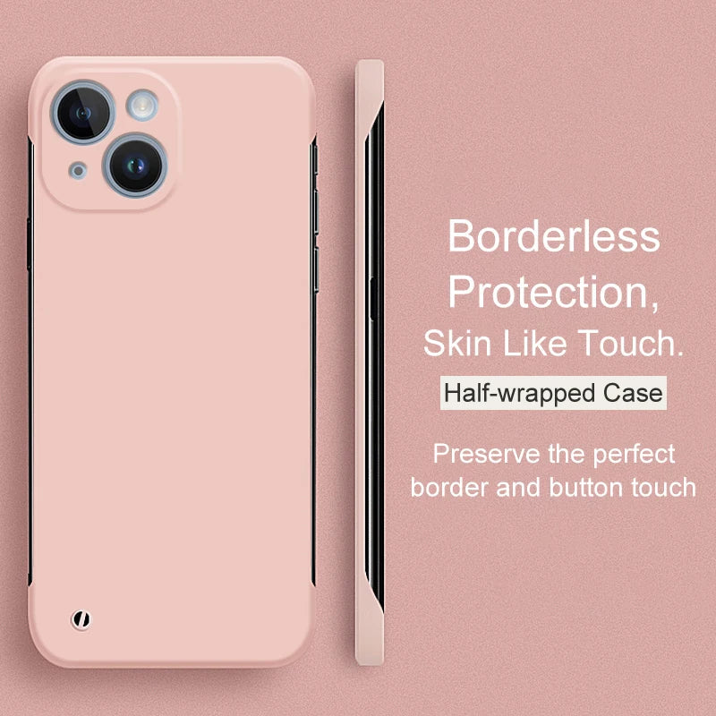 Ultra Thin Matte Borderless Case For iPhone