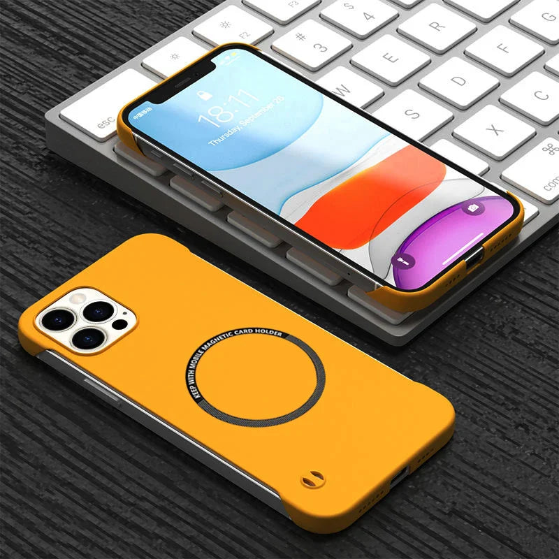 Ultra Thin Wireless Charging Frameless Case For iPhone