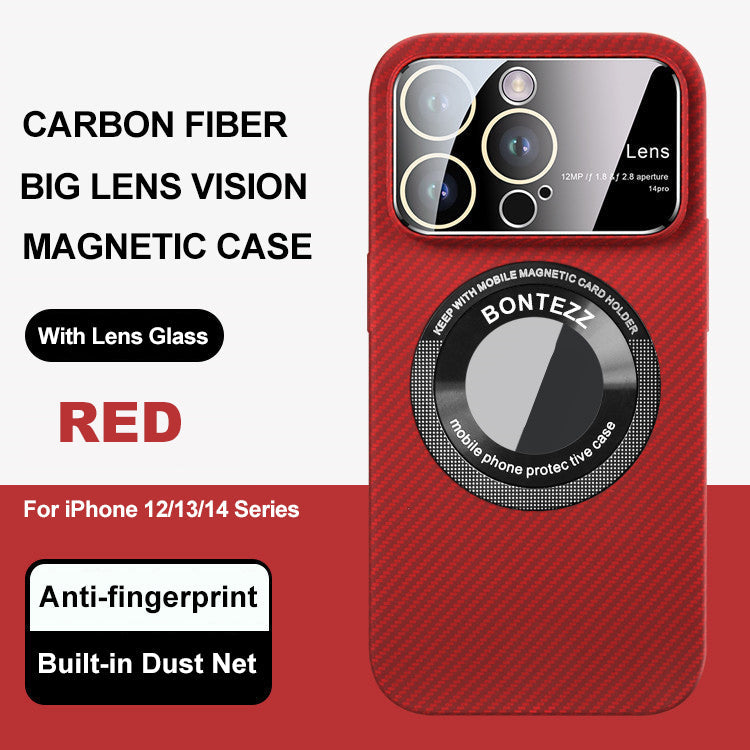 Luxury Carbon Fiber Pattern Magnetic Case