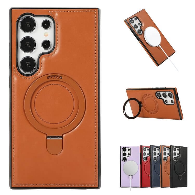 Suitable for Samsung Galaxy S24/23/22 series genuine leather all-inclusive anti-fall mobile phone case