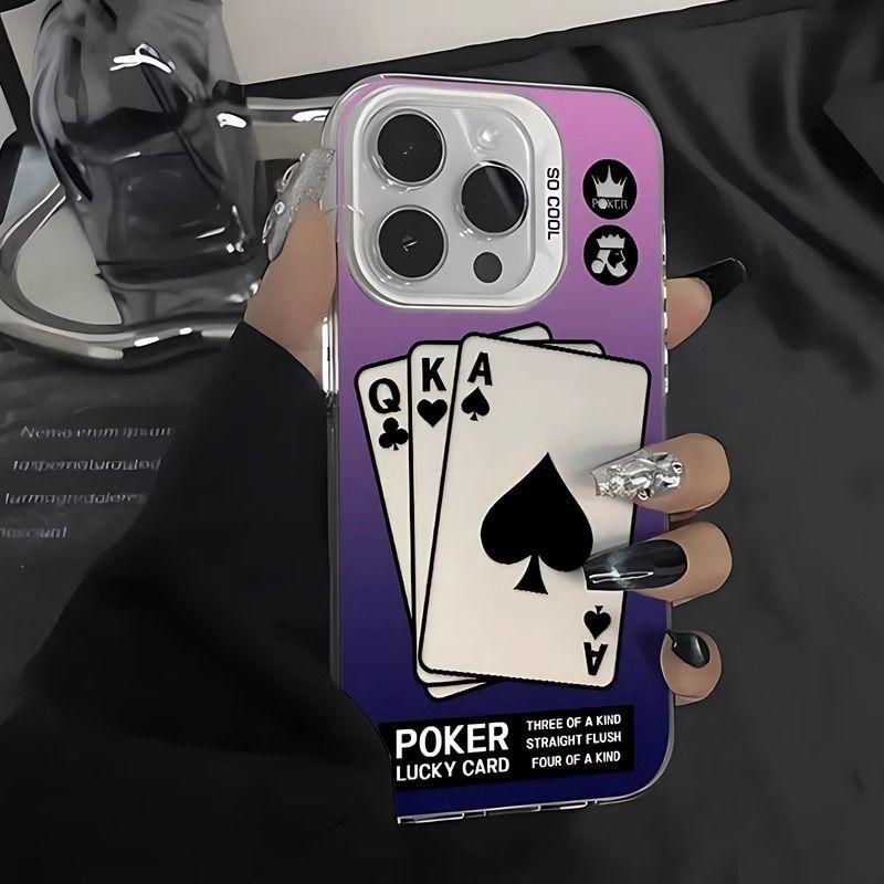 Creative fun poker iPhone case meta all-inclusive drop-proof