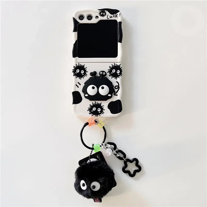 New cartoon cute twisted edge soft shell phone case for Galaxy Z Flip 3/Flip 4/Flip 5/Flip 6