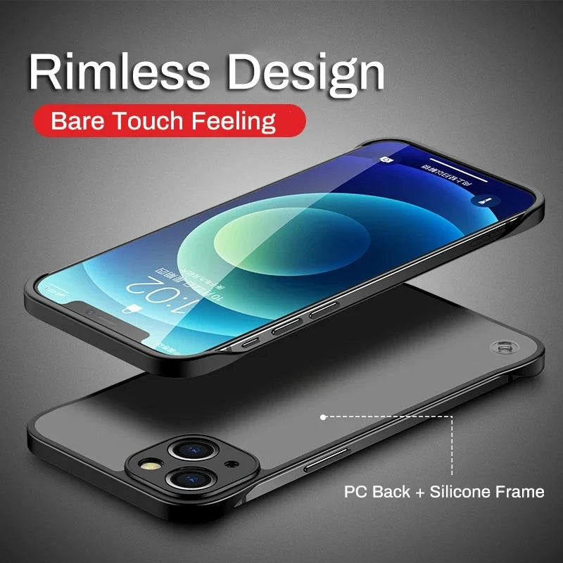 Matte Frameless Ultra Slim Case For iPhone