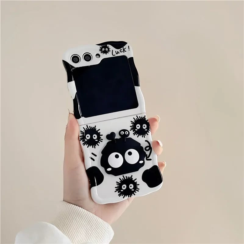 New cartoon cute twisted edge soft shell phone case for Galaxy Z Flip 3/Flip 4/Flip 5/Flip 6