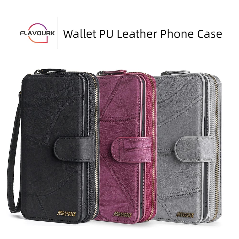 Large Capacity Wallet Type PU Leather Phone Case For Samsung S / Note Series