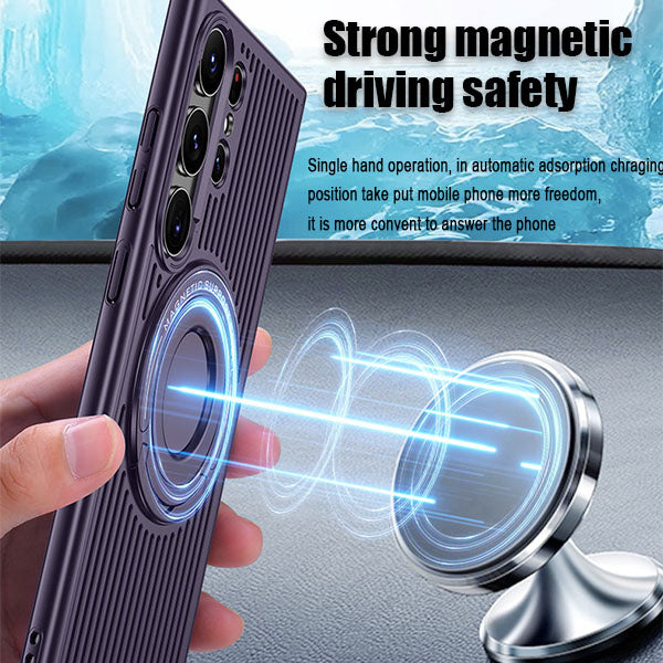 For Galaxy S23/S24 Ultra Cool All-in-One Stand Phone Case Magsafe Magnetic Protective Case