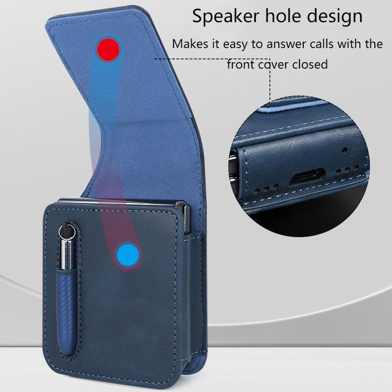 Suitable for Samsung Flip 3/4/5 Folding Screen Mobile Phone Belt Bag with Pen Slot