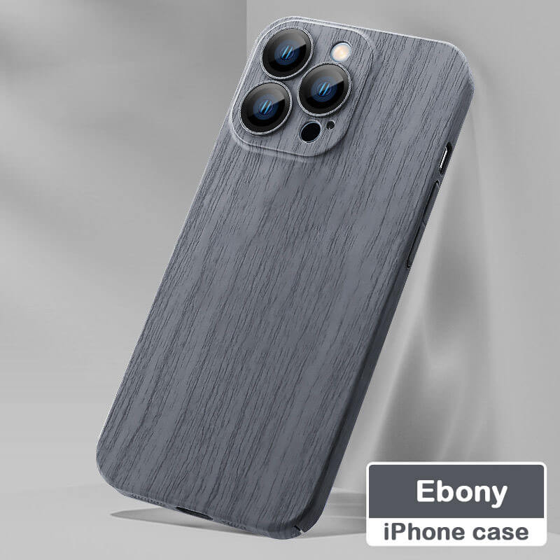 Wood grain magnetic phone case