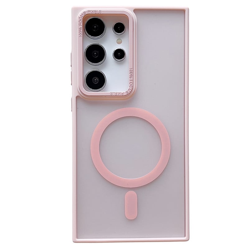 Suitable for Samsung S24ULTRA magnetic mobile phone case s23ultra frosted s24plus large hole foreign trade S23 niche