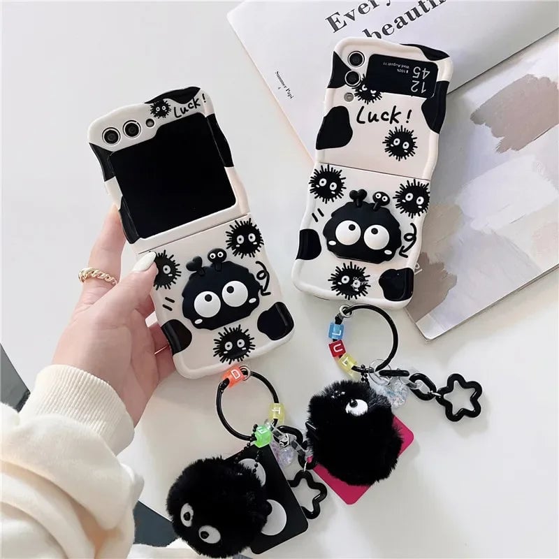 New cartoon cute twisted edge soft shell phone case for Galaxy Z Flip 3/Flip 4/Flip 5/Flip 6