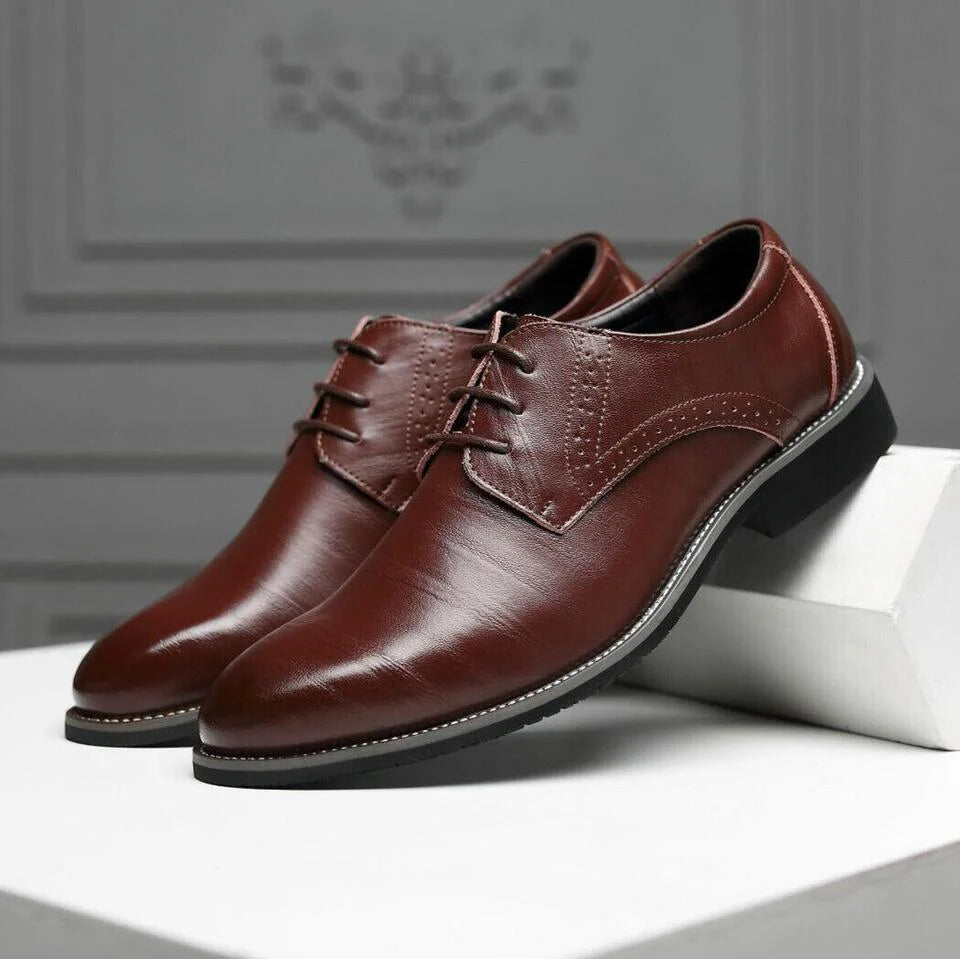 Men's Italian Genuine Leather Oxford Shoes