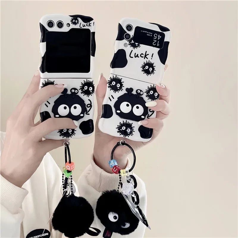 New cartoon cute twisted edge soft shell phone case for Galaxy Z Flip 3/Flip 4/Flip 5/Flip 6