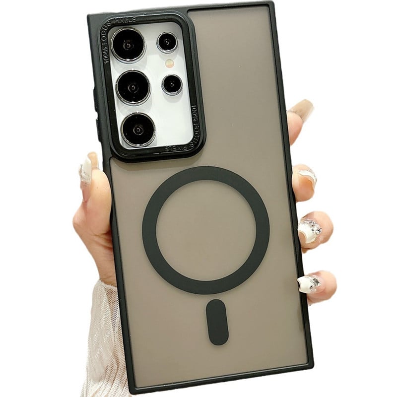 Suitable for Samsung S24ULTRA magnetic mobile phone case s23ultra frosted s24plus large hole foreign trade S23 niche