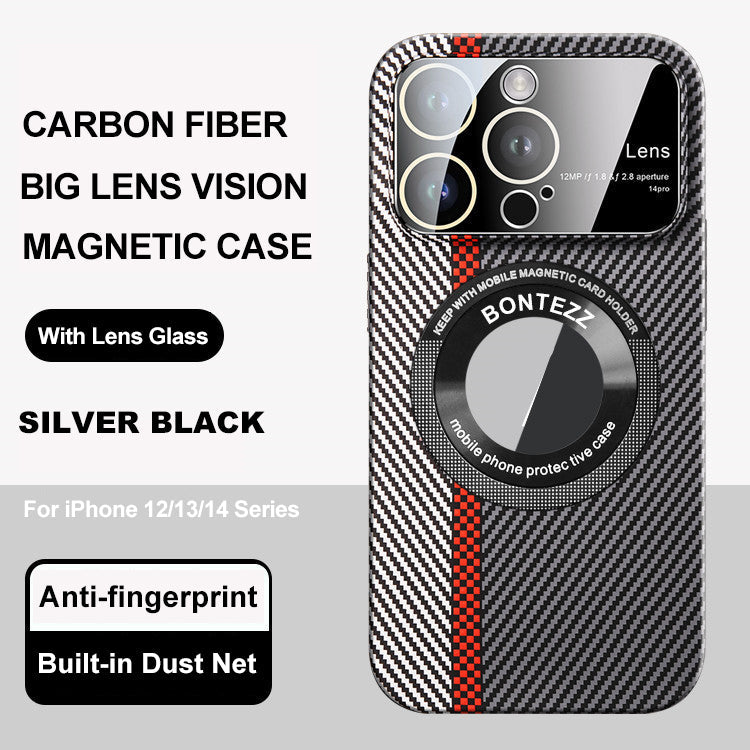 Luxury Carbon Fiber Pattern Magnetic Case