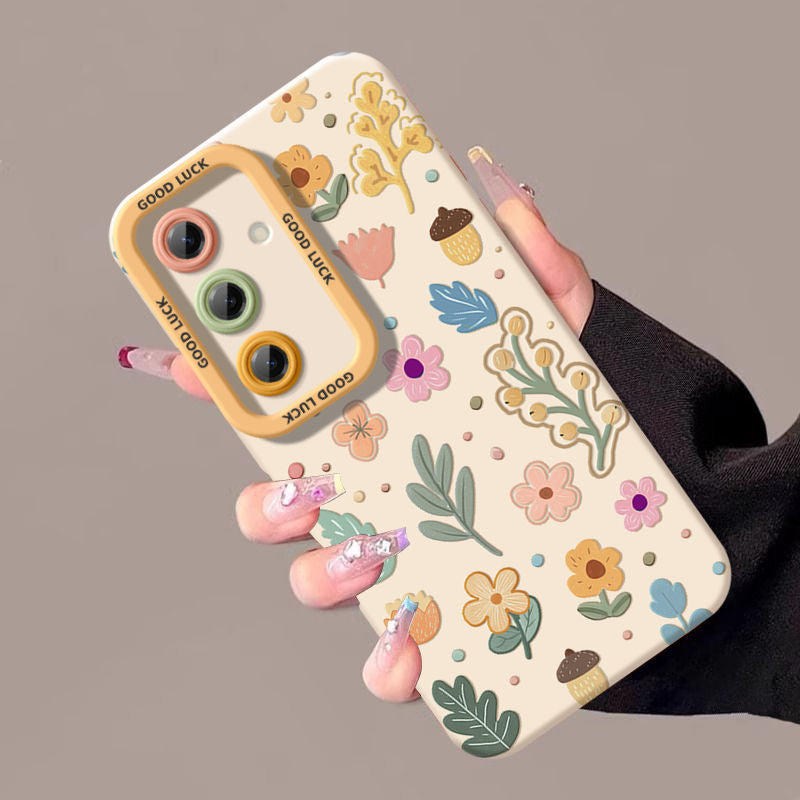 Flower Silicone Shockproof Phone Case For Samsung
