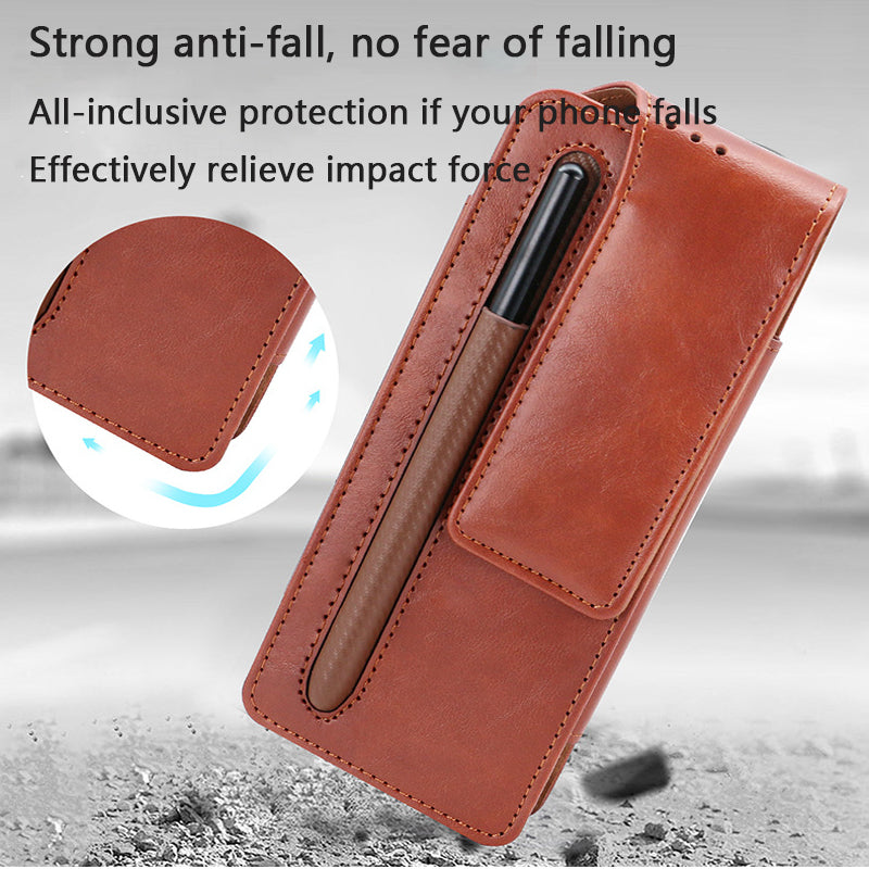 Suitable For Samsung Fold3/4/5 Business Folding Screen Universal Mobile Phone Bag With S-Pen Pen Slot