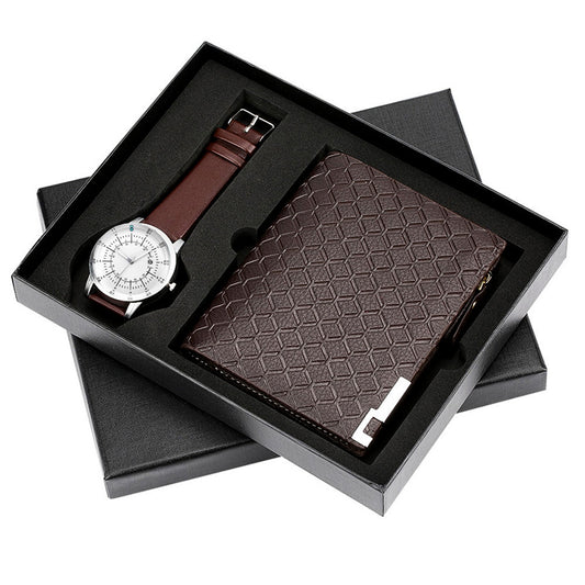 Men's gift set exquisite packaging watch + wallet set creative combination set