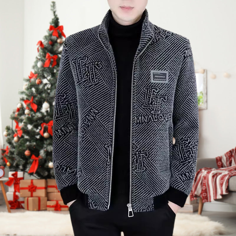 [Best Gift for Him] Men's Fashionable Warm and Casual Stand-up Collar Jacket